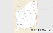 Classic Style Simple Map of Mulanje