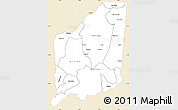 Classic Style Simple Map of Mulanje, single color outside