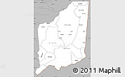 Gray Simple Map of Mulanje