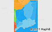 Political Shades Simple Map of Mulanje