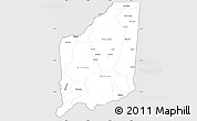 Silver Style Simple Map of Mulanje, cropped outside