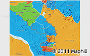 Political 3D Map of Nsanje