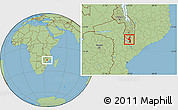 Savanna Style Location Map of Nsanje