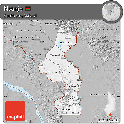 Gray Map of Nsanje