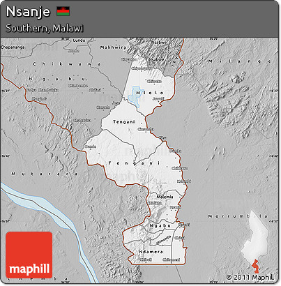 Gray Map of Nsanje
