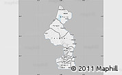 Gray Map of Nsanje, single color outside