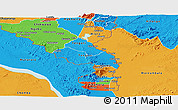 Political Panoramic Map of Nsanje
