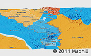Political Shades Panoramic Map of Nsanje