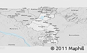 Silver Style Panoramic Map of Nsanje