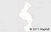 Classic Style Simple Map of Nsanje, cropped outside