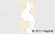 Classic Style Simple Map of Nsanje