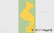 Savanna Style Simple Map of Nsanje, single color outside