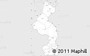 Silver Style Simple Map of Nsanje
