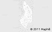 Silver Style Simple Map of Southern