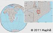 Gray Location Map of Nchilamwela, highlighted parent region