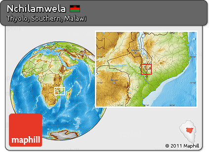 Physical Location Map of Nchilamwela