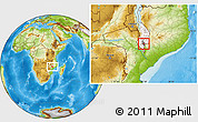 Physical Location Map of Nchilamwela, highlighted parent region, highlighted grandparent region