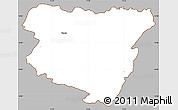 Gray Simple Map of Nchilamwela, cropped outside