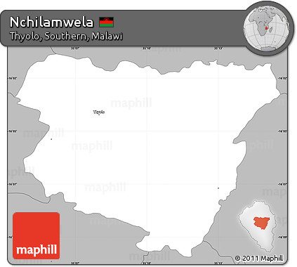 Gray Simple Map of Nchilamwela