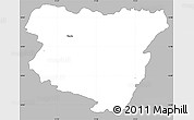 Gray Simple Map of Nchilamwela, single color outside