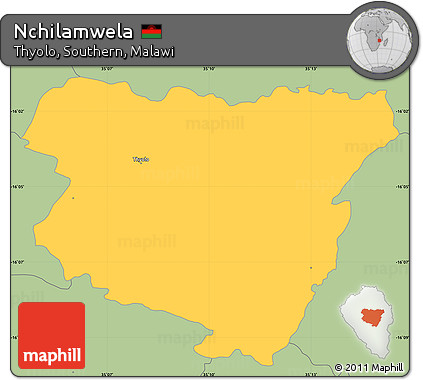 Savanna Style Simple Map of Nchilamwela
