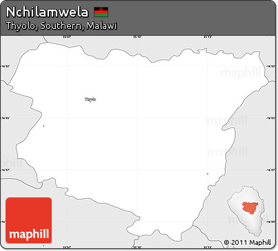 Silver Style Simple Map of Nchilamwela