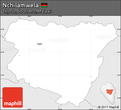 Silver Style Simple Map of Nchilamwela