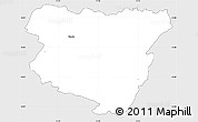 Silver Style Simple Map of Nchilamwela, single color outside
