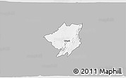 Gray 3D Map of Mlumbe, single color outside