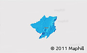 Political 3D Map of Mlumbe, cropped outside