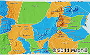 Political 3D Map of Mlumbe