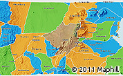 Satellite 3D Map of Mlumbe, political outside
