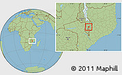 Savanna Style Location Map of Mlumbe