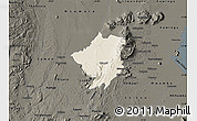 Shaded Relief Map of Mlumbe, darken