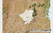 Shaded Relief Map of Mlumbe, satellite outside