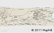 Shaded Relief Panoramic Map of Mlumbe