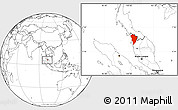 Blank Location Map of Kedah