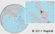 Gray Location Map of Kedah