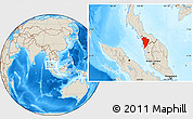 Shaded Relief Location Map of Kedah