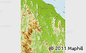 Physical Map of Kelantan