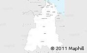 Silver Style Simple Map of Kelantan