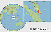 Savanna Style Location Map of Melaka