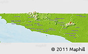 Physical Panoramic Map of Melaka