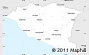 Silver Style Simple Map of Melaka