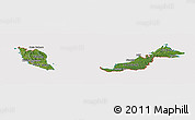 Satellite Panoramic Map of Malaysia, cropped outside