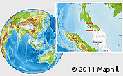 Physical Location Map of Perlis, highlighted country