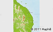 Physical 3D Map of Terengganu