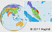 Political Location Map of Terengganu