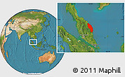 Satellite Location Map of Terengganu