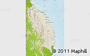 Shaded Relief Map of Terengganu, physical outside
